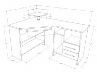 CT 32 íróasztal mérete